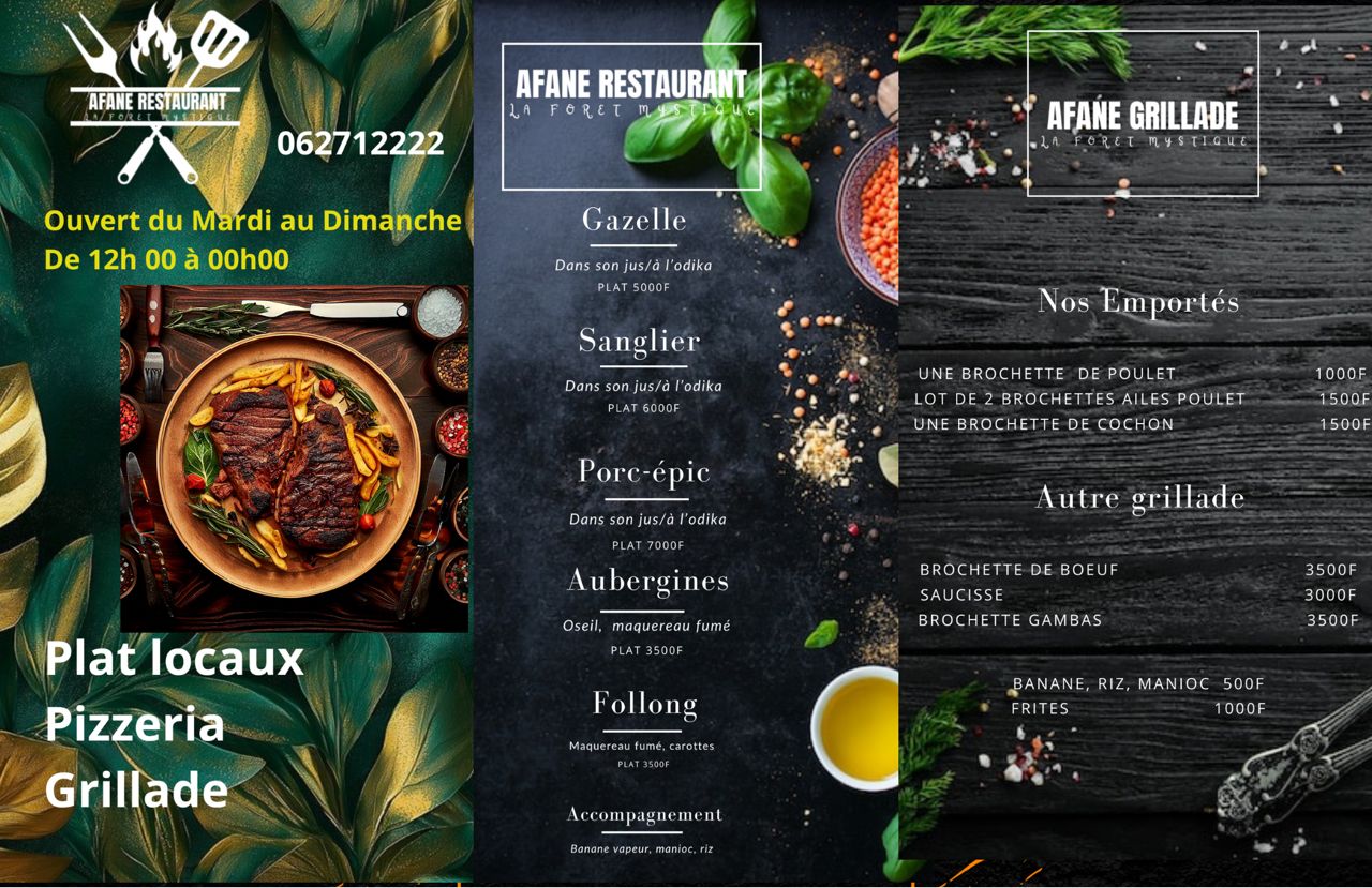 Une assiette signature d'Afane Restaurant